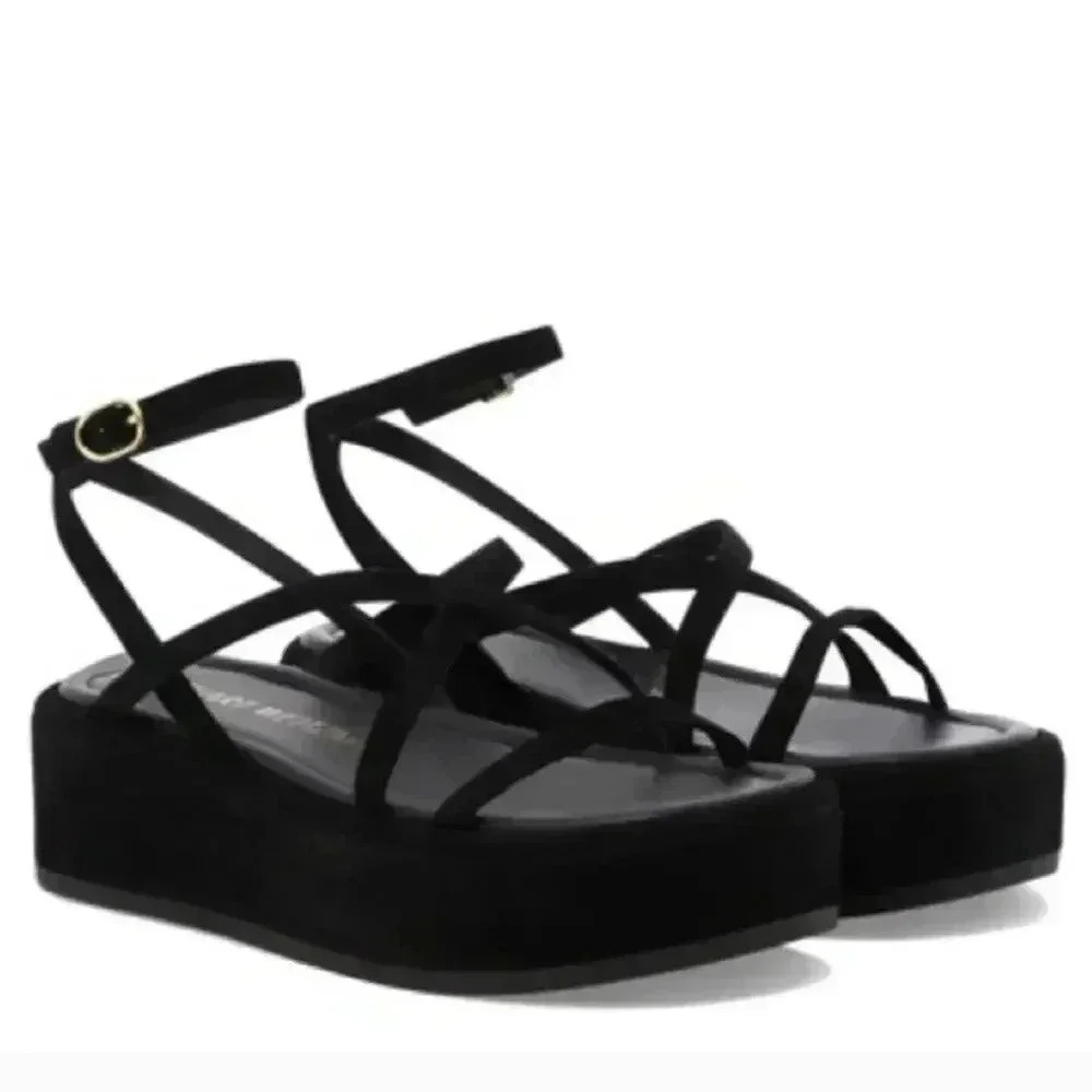 Stuart Weitzman Sweden Black Plataform Size 5B